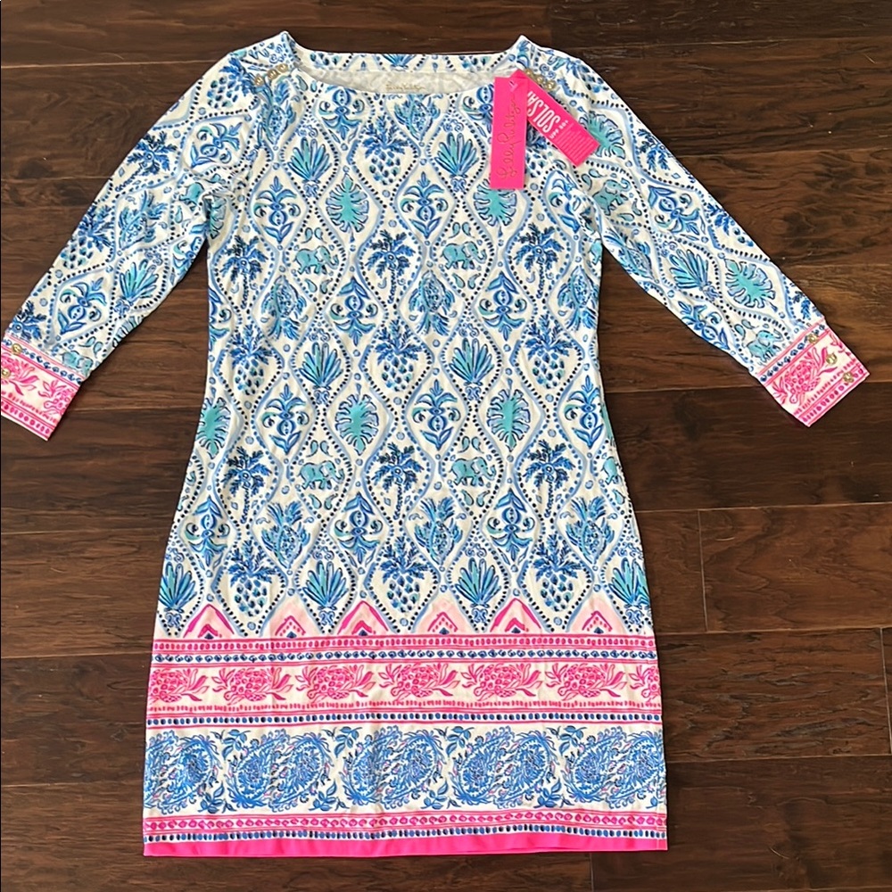 Lilly Pulitzer Blue and Pink Patterned Kids Dress